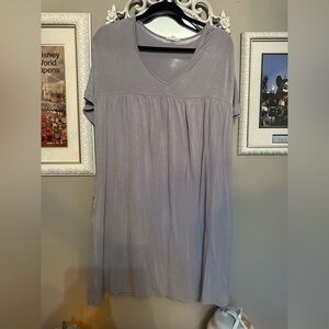 Chic Soul Gray V-Neck Women's Trapeze Dress